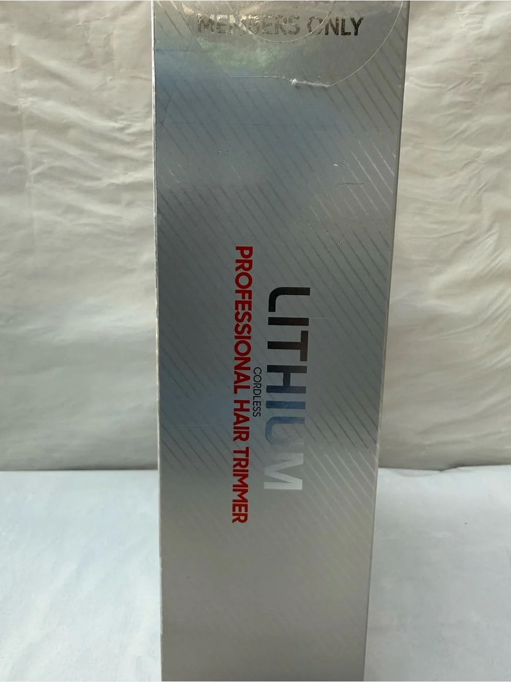 Members Only - Lithium Cordless Professional Hair Trimmer - Silver/White